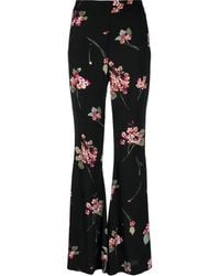 Twinset - Floral-Print Wide Trousers - Lyst