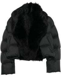 Gucci - Gefütterte Jacke Mit Shearling-Kragen - Lyst
