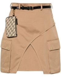 Elisabetta Franchi - Cotton Cargo Mini Skirt - Lyst