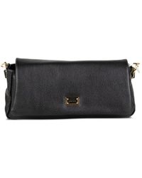 Marc Ellis - Logo-Plaque Pebbled-Effect Clutch Bag - Lyst