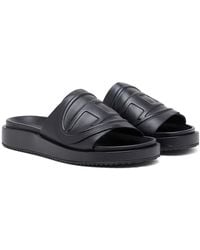 DIESEL - Sa-Slide D Oval W Logo-Embossed Slides - Lyst