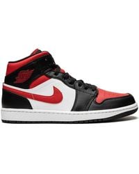 Nike - Air 1 Mid "Bred Toe" Sneakers - Lyst