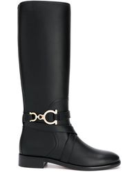 Ferragamo - Sarah Leather Knee-High Boot - Lyst