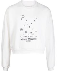 Maison Margiela - Graphic-print Cotton Sweatshirt - Lyst