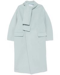Manuel Ritz - Scarf-Detail Flap-Pocket Coat - Lyst