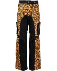 Youths in Balaclava - Cheetah-print Strap Detail Trousers - Lyst