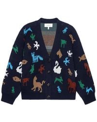 The Great - Pictograph Jacquard-Knit Cardigan - Lyst