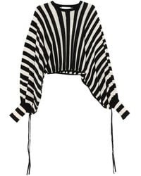 Zimmermann - Striped Balloon-Sleeve Top - Lyst