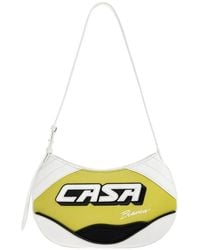 CASABLANCA - Sac Porté Épaule Slim Biker En Cuir - Lyst