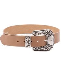 Golden Goose - Floral-Buckle Leather Belt - Lyst