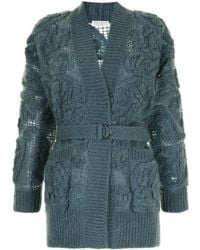 Brunello Cucinelli - Embroidered Belted Cardigan - Lyst