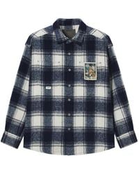 Musium Div. - Check-Pattern Embroidered Shirt - Lyst