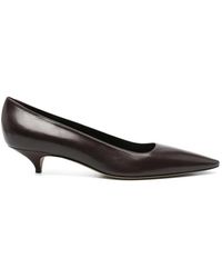 The Row - Liisa Pointed-Toe Leather Pumps - Lyst