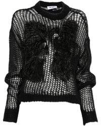 The Attico - Feather-Appliqué Sweater - Lyst