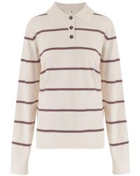 THE GARMENT - Striped Long-Sleeve Polo Shirt - Lyst