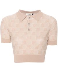 MISBHV - Monogram-jacquard Cropped Polo Shirt - Lyst