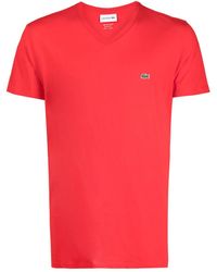 Lacoste - Logo-Embroidered Cotton T-Shirt - Lyst