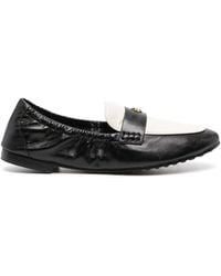 Tory Burch - Two-tone Leather Ballet Loafers - Lyst