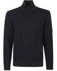 C.P. Company - Half-Zip Wool Sweater - Lyst