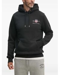 GANT - Mittelgroßer Archive Shield Hoodie mit Logo-Stickerei - Lyst