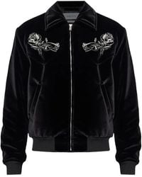 McQueen - Chaqueta con bordado de rosa - Lyst