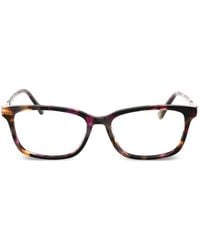 GUESS EYEWEAR - Tortoiseshell-Effect Rectangle-Frame Glasses - Lyst