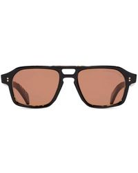 Cutler and Gross - Tortoiseshell-Pattern Sunglasses - Lyst