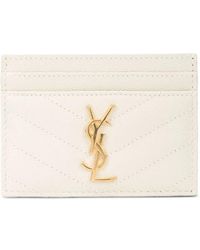 Saint Laurent - Monogram Quilted Card Holder - Lyst