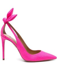 Aquazzura - Bow Tie 105mm ポインテッドトゥ パンプス - Lyst