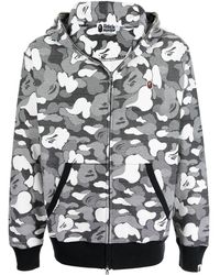 A Bathing Ape Giacca con stampa camouflage - Grigio