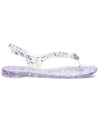 Casadei - Jelly Glittered Sandals - Lyst