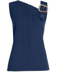 Proenza Schouler - Marin Top Met Asymmetrische Hals En Gesp - Lyst