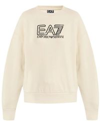 EA7 - Sweatshirt Mit Logo-Print - Lyst