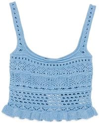 retroféte - Crochet Ruffled Top - Lyst