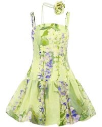 LEO LIN - Lorena Floral Mini Dress - Lyst