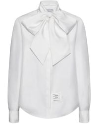 Thom Browne - Detachable Collar Twill Shirt - Lyst