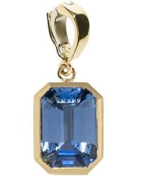 Azlee - 18Kt Large Rich Sapphire Pendant Charm - Lyst