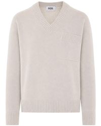 Alpha Studio - Pull À Col V Et Poches - Lyst