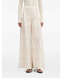 ViCOLO - Broderie-Anglaise Palazzo Pants - Lyst