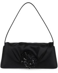 ROTATE BIRGER CHRISTENSEN - Sequin-Embellished Floral-Appliqué Clutch Bag - Lyst