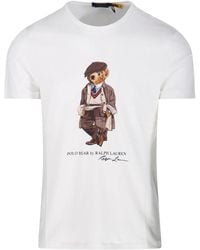Ralph Lauren - T-Shirt Met Polo Bear-Print - Lyst