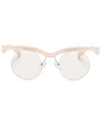 Prada - A24S Zonnebril Met Rond Montuur - Lyst