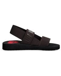 Love Moschino - Logo-Print Elasticated Sandals - Lyst