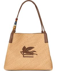 Etro - Large Raffia Libra Tote Bag - Lyst
