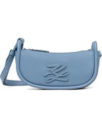 KARL LAGERFELD - Logo-Patch Leather Crossbody Bag - Lyst