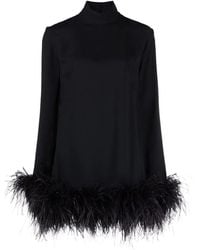 ‎Taller Marmo - Gina Feather-Trim Mini Dress - Lyst