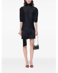 Rabanne - Mini-Robe Courte Noire À Fronces - Lyst