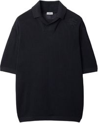 Burberry - Logo-embroidered Mesh Polo Shirt - Lyst