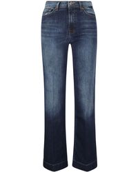 7 For All Mankind - Jeans Dritti Con Applicazione - Lyst