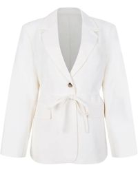 SELECTED - Einreihiger Blazer Mit Gürtel - Lyst